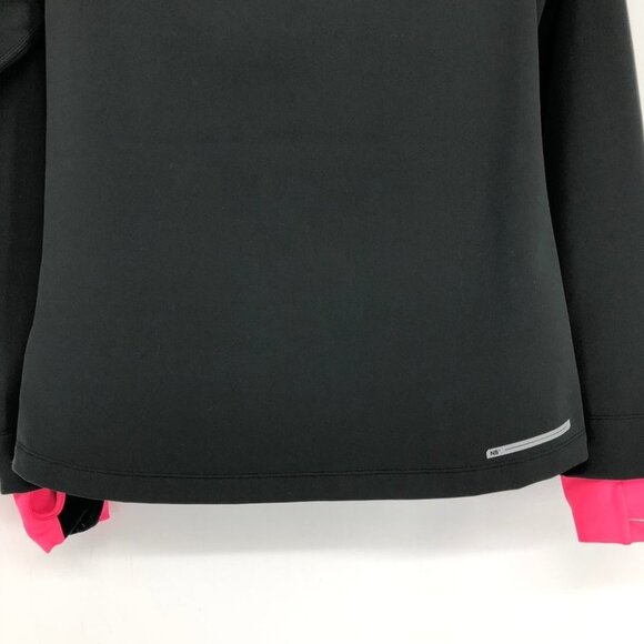NEW BALANCE Black Performance Sport Windbreaker Zippered Jacket w/ Pockets  SP - Picture 14 of 16